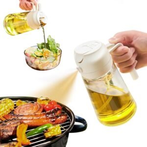 2Pcs Olive Oil Dispenser, 2 in 1 Oil Sprayer for Cooking