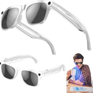 HYUNDAI XK ONE Pro Smart Glasses ?C HD Camera with Surround Sound, Polarized Blue-Light Blocking Lenses for Work & Driving