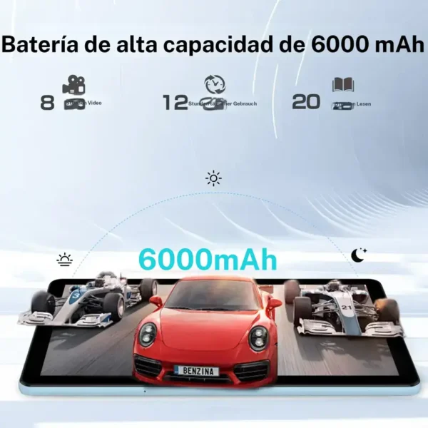 Tableta Android PRITOM 15 de 10,1 inch, 16 GB de RAM, 64 GB de ROM, con funda con teclado y bolígrafo, cámara doble, batería de 8MP, 6000mAh, regalo Ideal para la escuela y el día a día - Image 6